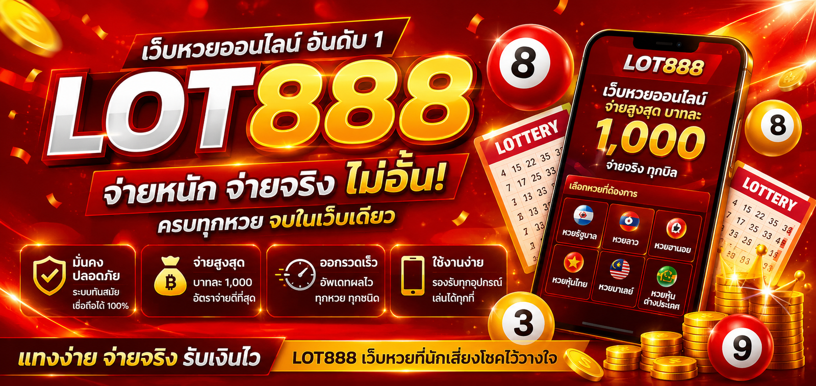 ระบบฝาก-ถอนออโต้ ข้อมูลปลอดภัย มั่นใจได้ทุกการเดิมพัน